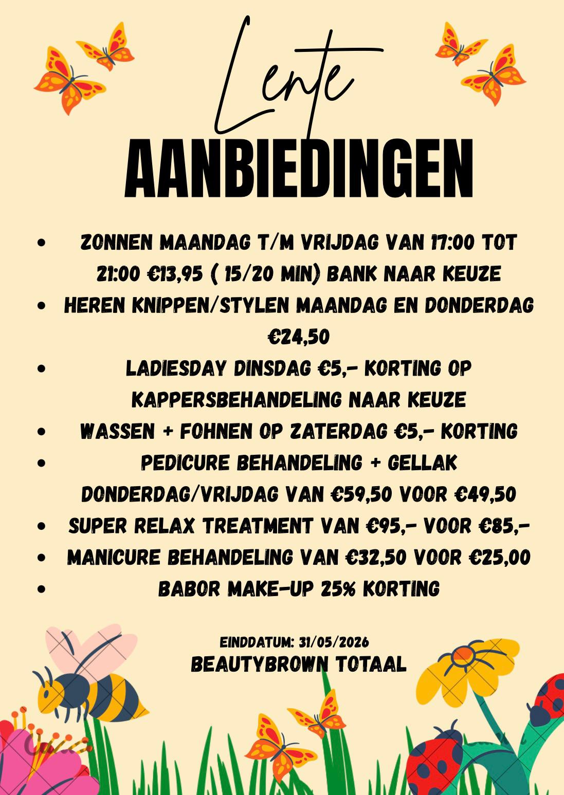 Beauty Brown Lente Actie